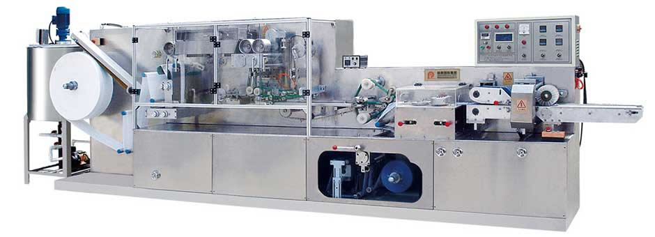Автоматизированная машина для производства и упаковки влажных салфеток (1-2）шт/пачка)