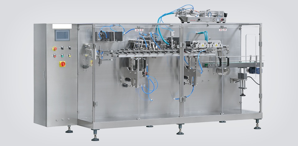 Упаковочная машина линейного типа для фасовки продуктов в готовые пакеты HX 240/210